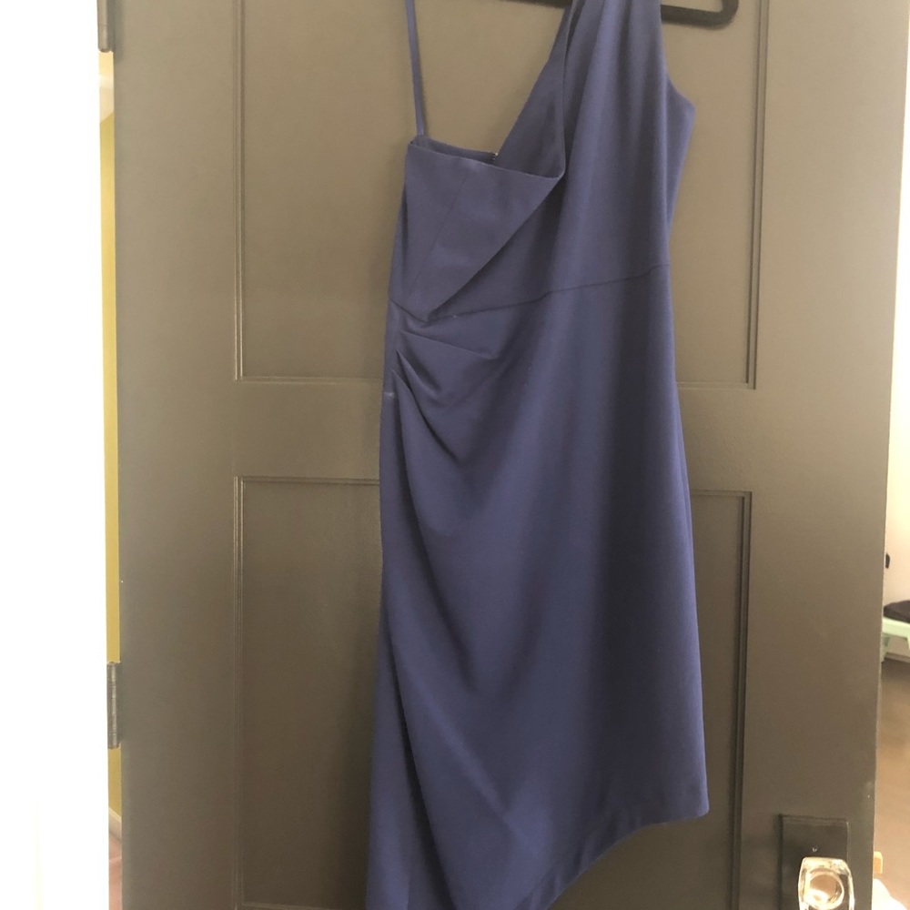 Maxazria Blue Knee-length Asymmetric Dress